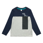 Esprit Boys Dino Pocket T-shirt in Grey and Navy